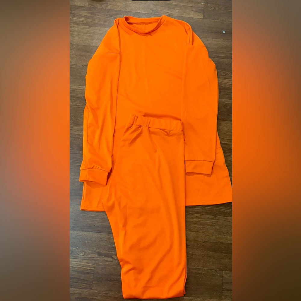 Bright Orange Kids Pajamas